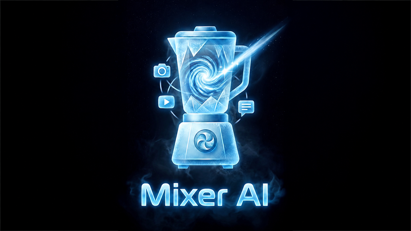Mixer AI visual identity with generation icons